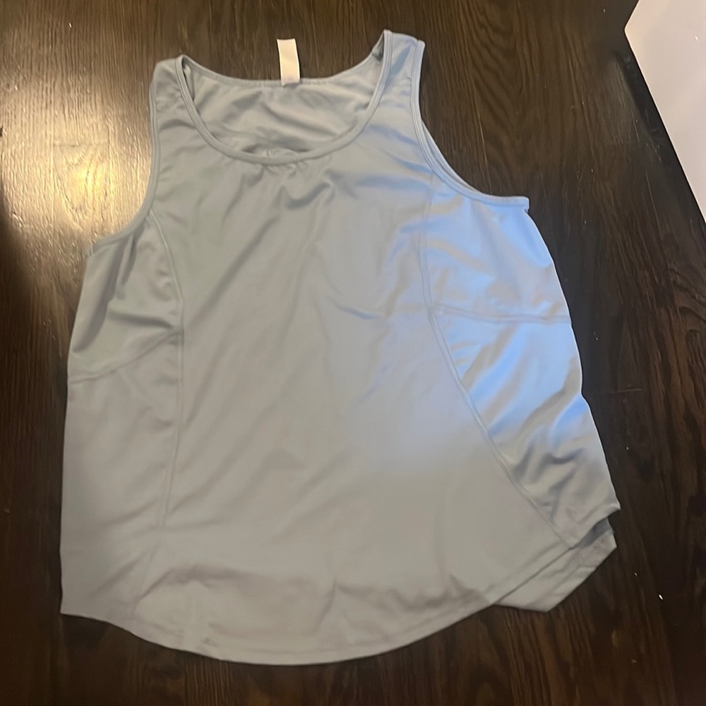 Grey/blue workout top size L